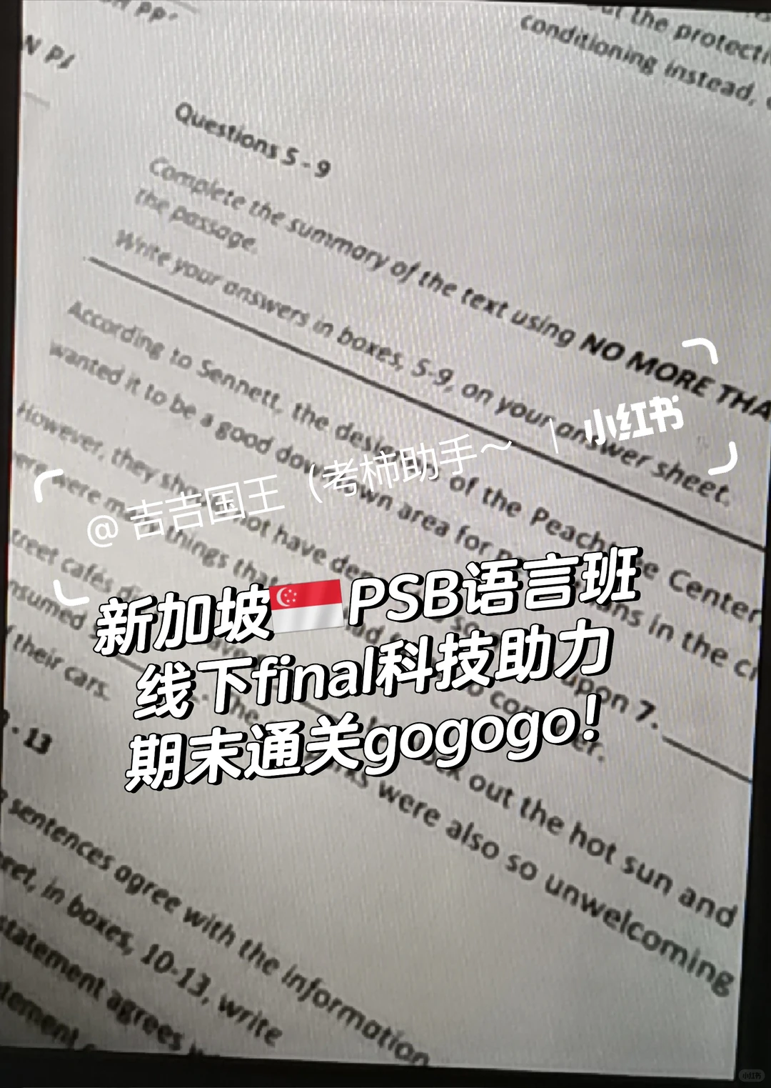 新加坡🇸🇬PSB语言班线下final科技助力 · 内容配图 1