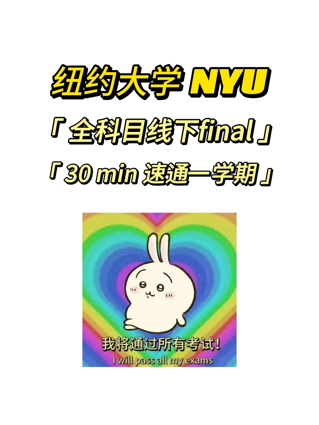 纽约大学 NYU全科目线下final如何爽拿A❓ · 内容配图 1