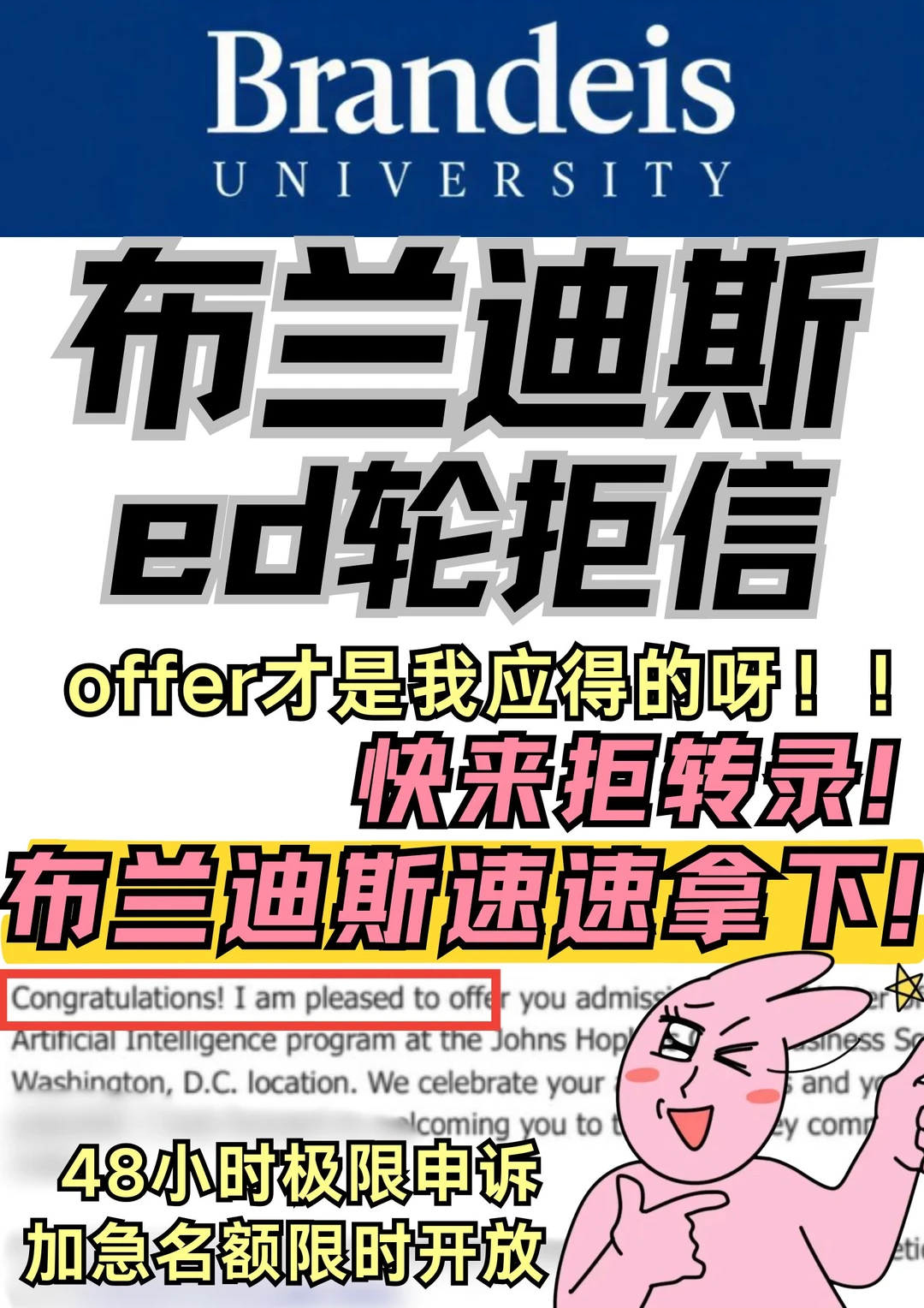 Brandeis放榜脆拒?offer才是你应得的! · 封面