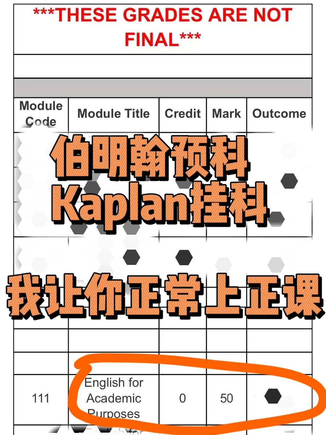 伯明翰kaplan预科挂科,我稳捞(中介内幕版) · 内容配图 2