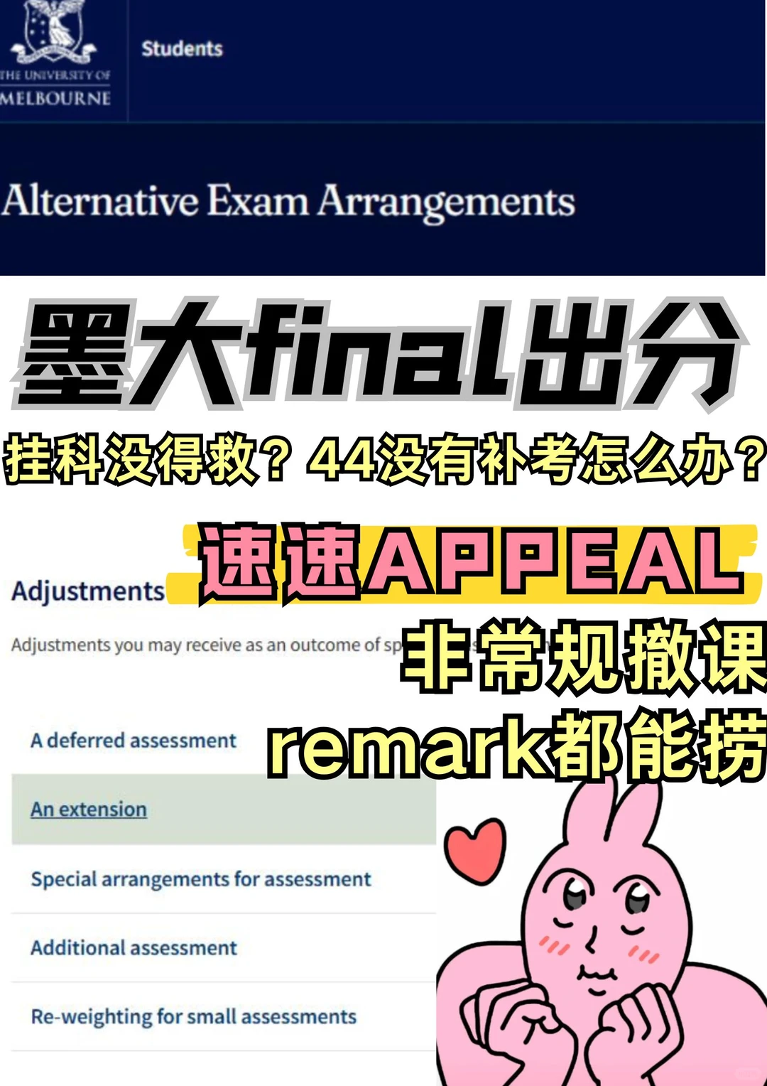墨大final挂科别慌💡咱申诉补考一条龙 · 封面