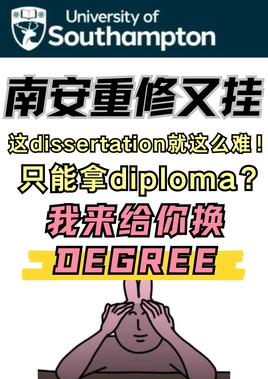 南安dissertation重修又挂?我给你换degree · 封面