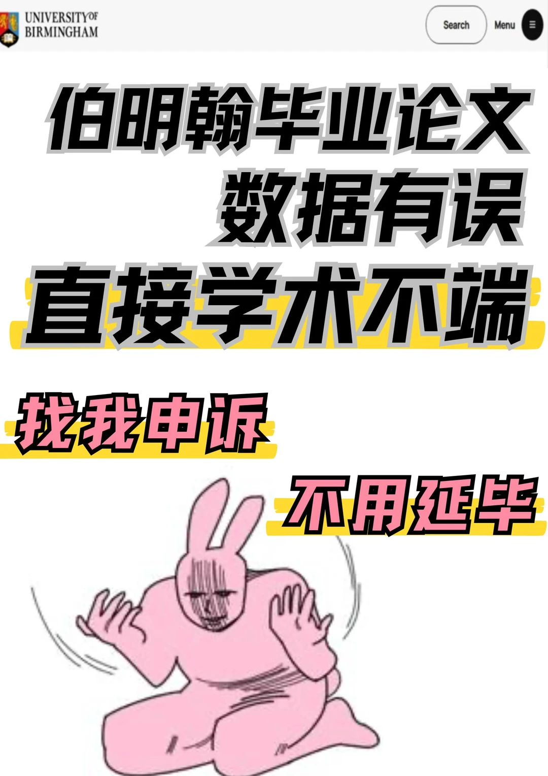 伯明翰硕士毕业论文数据造假没学位了咋办呀 · 封面