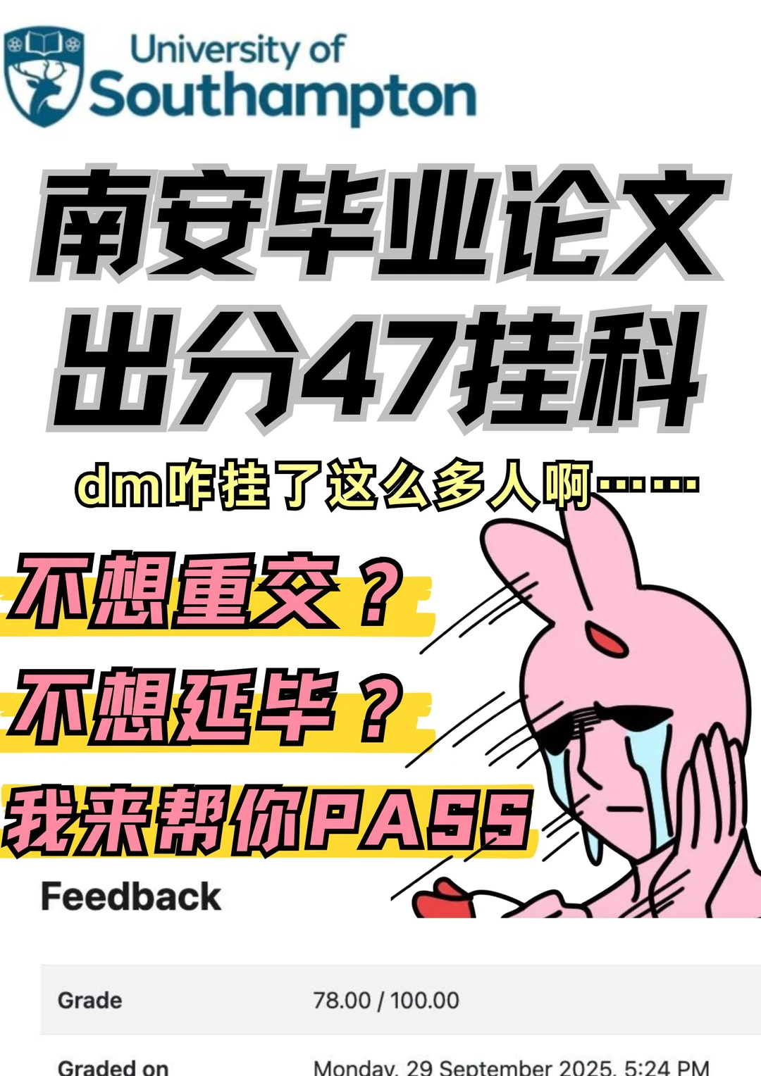 南安毕业论文47能pass！速来拿degree · 封面