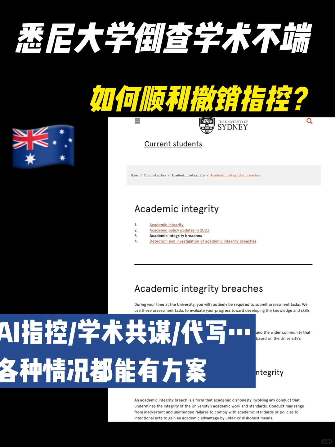 SYDNEY悉大倒查学术不端 被指控共谋怎么办 · 封面