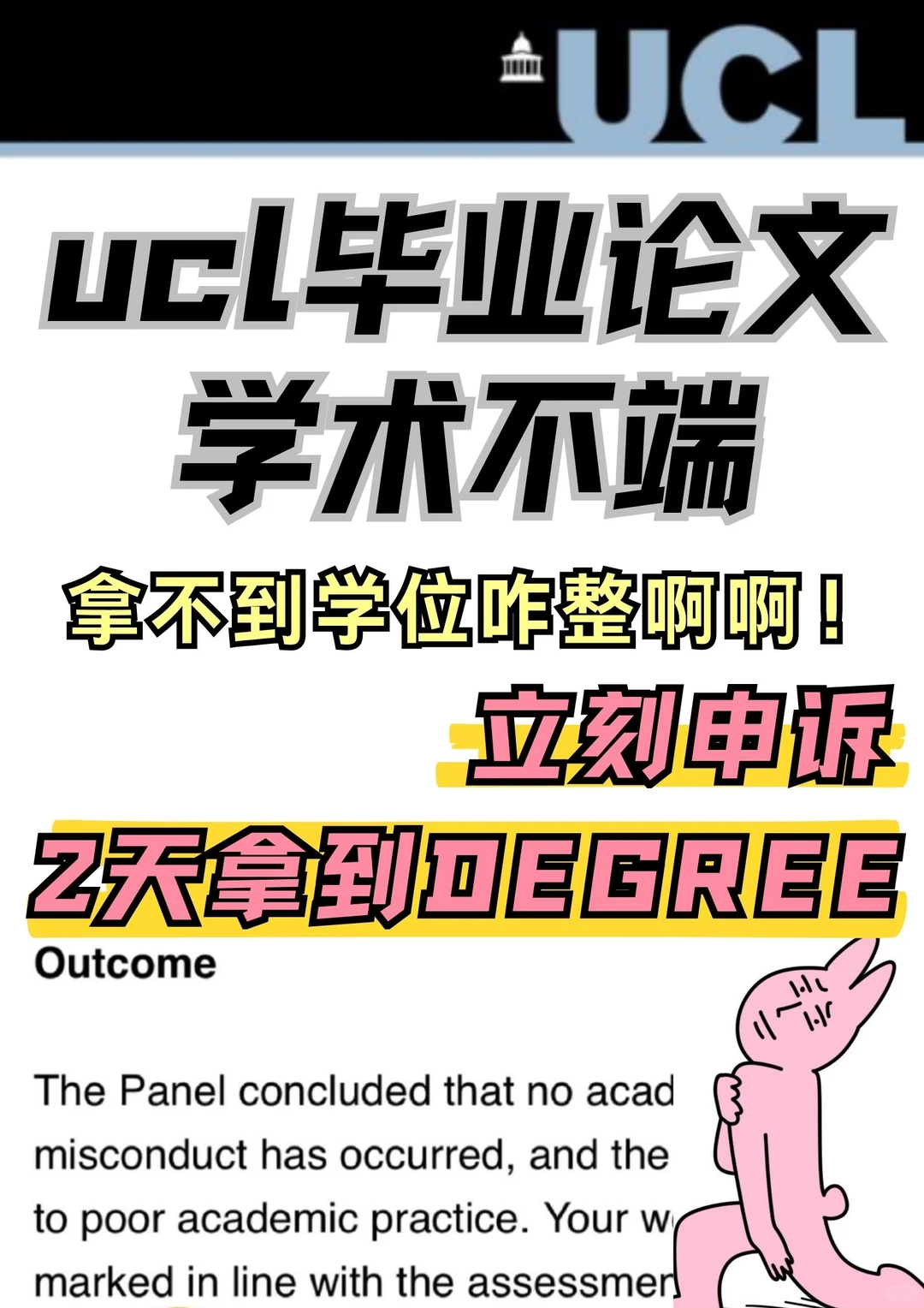 ucl毕业论文真的会学术不端啊!degree咋整 · 封面