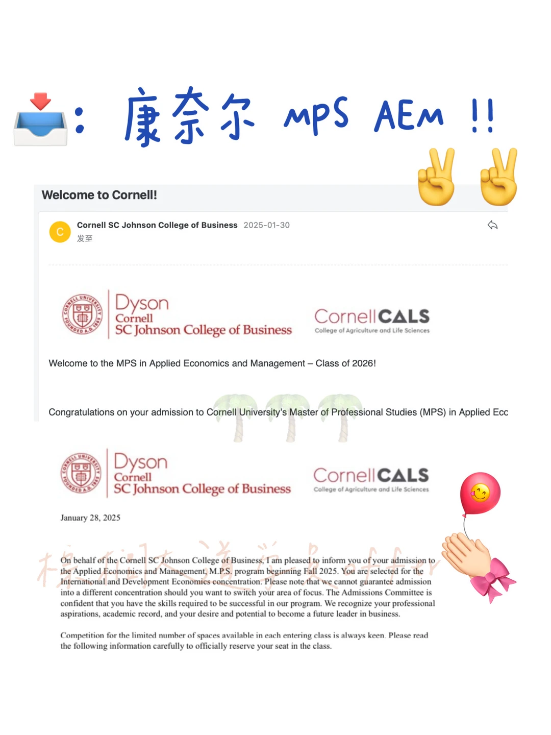 康奈尔 MPS AEM offer+2🥳 · 内容配图 1