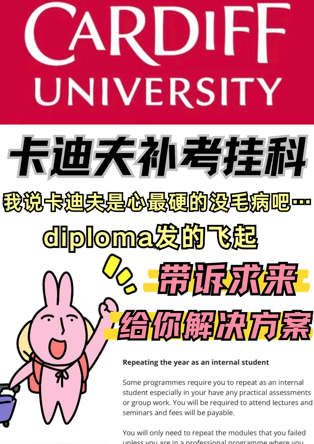 卡迪夫补考挂科狂发diploma？我能救你 · 内容配图 2