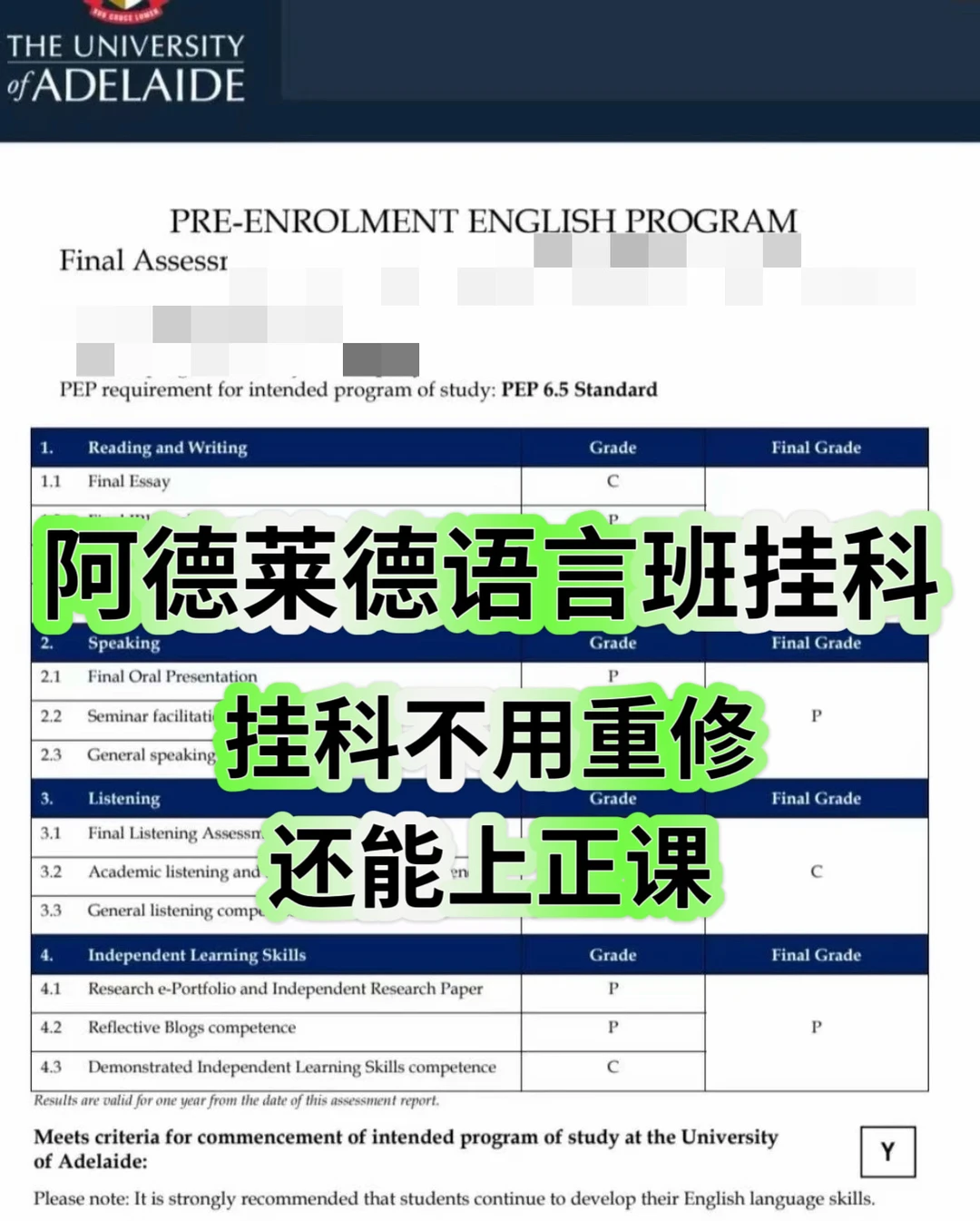 阿德莱德语言班差3分也有路径 · 内容配图 1