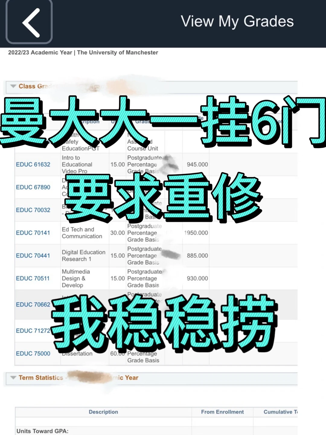 曼大大一8门挂6门不让升大二，我来搞定 · 内容配图 1