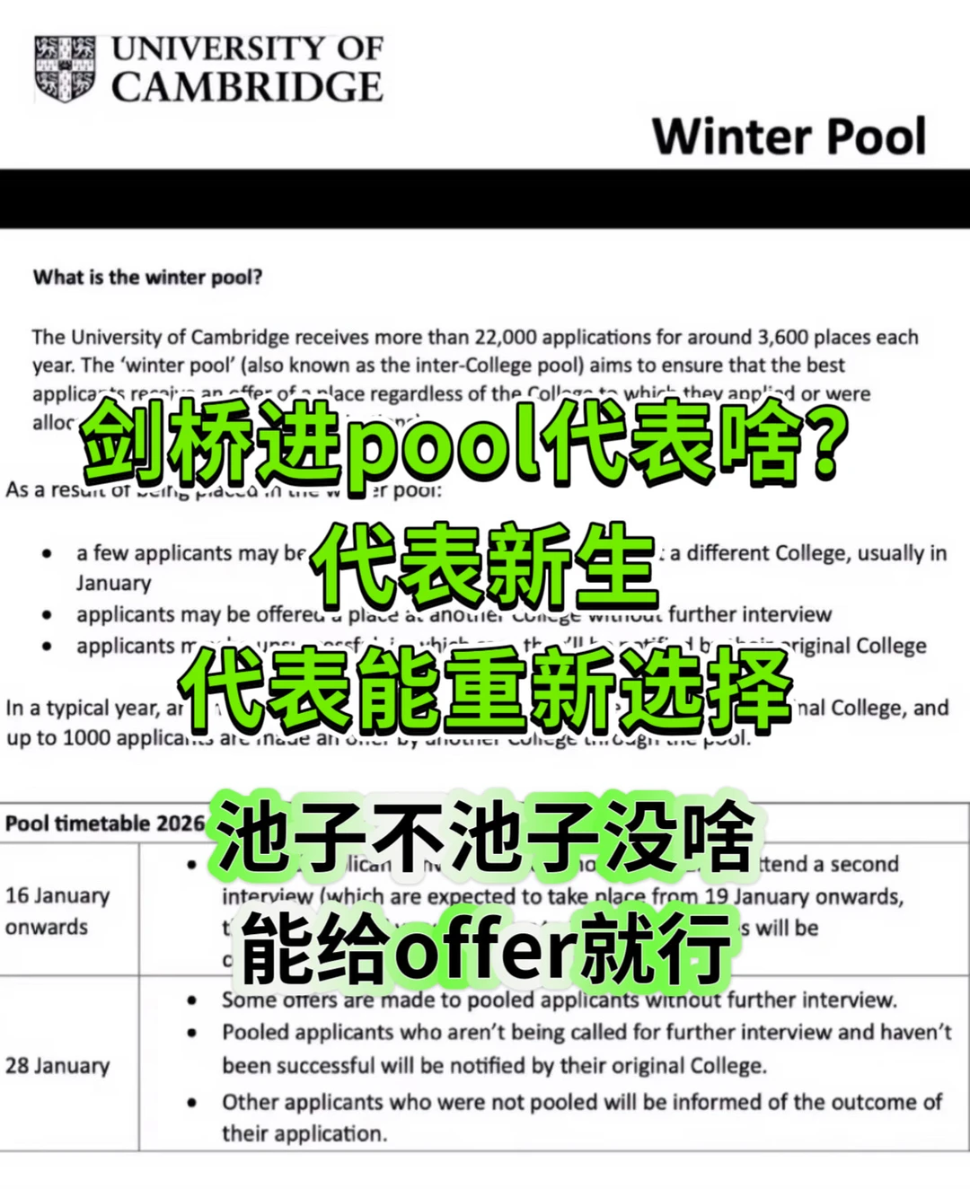 Winter Pool≠拒信!5招逆袭剑桥offer秘籍🔥 · 内容配图 1