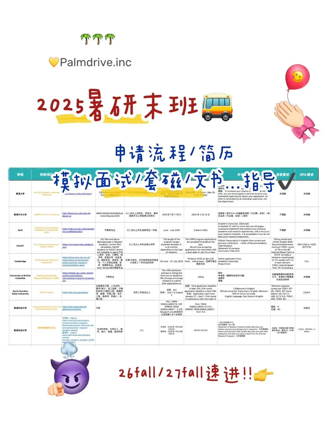 不想错过2025暑研申请的刷到这篇速进！！！ · 内容配图 1