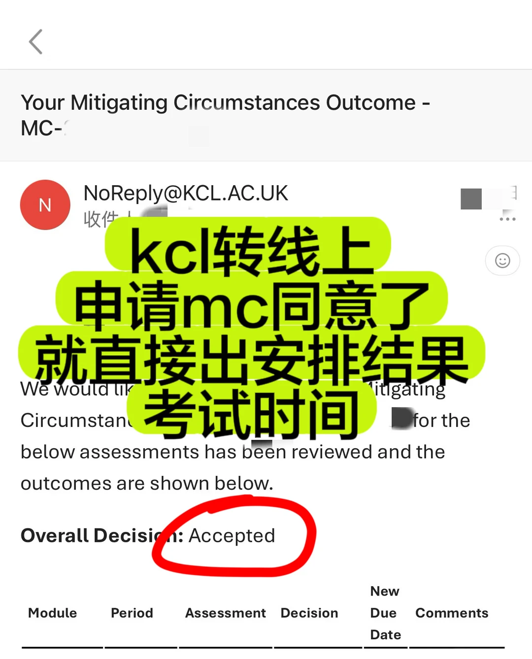 kcl5月final转线上，现在学校已经开始批了 · 图文资料