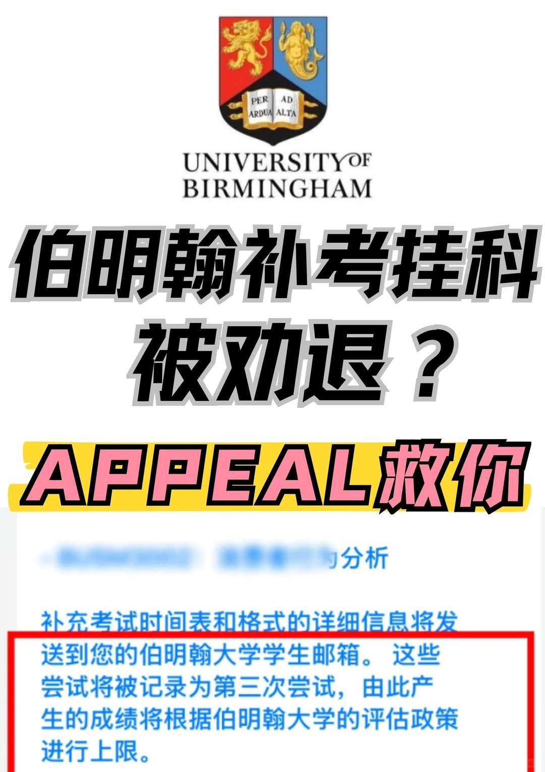 伯明翰补考二挂,学籍先断线 · 封面