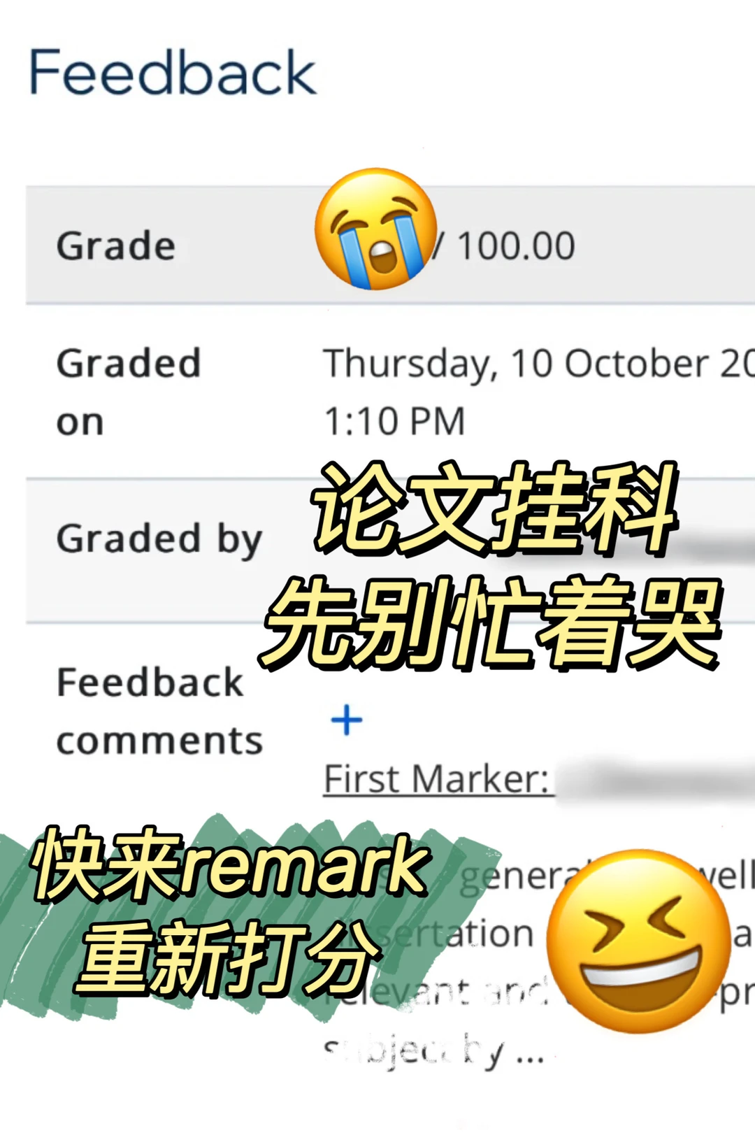 英硕毕业论文出分!不理想的成绩‼️还能救 · 封面