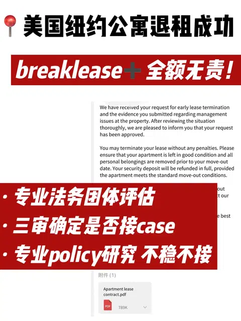 美国纽约公寓退租！10天无责退租拿回5w回国 · 封面