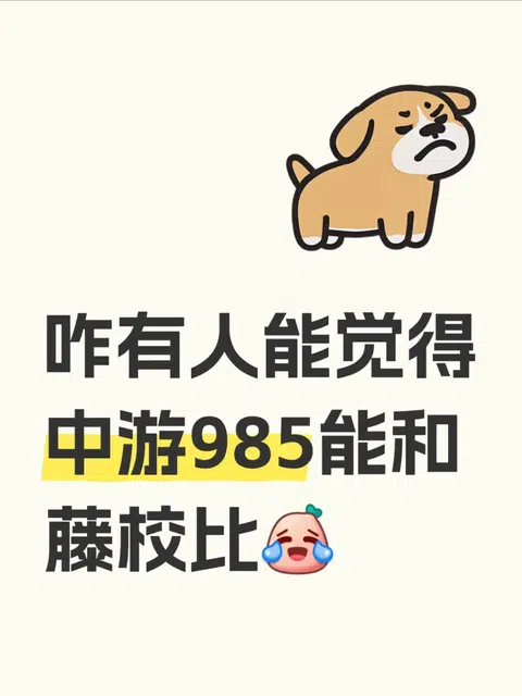 中游985和藤校能比么？ · 封面