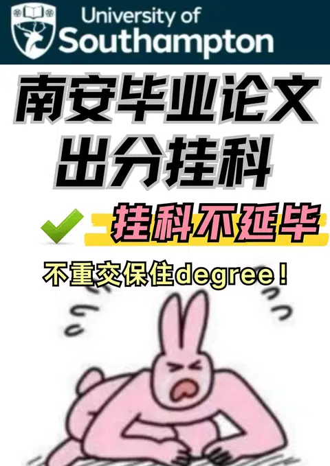 南安两眼一睁就是挂！帮你不延毕保住degree · 封面
