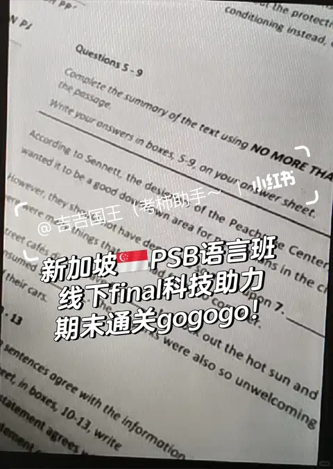 新加坡🇸🇬PSB语言班线下final科技助力 · 内容配图 1