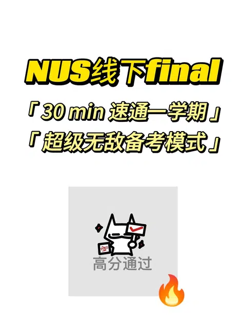 NUS期末考，30min速成！ · 内容配图 1
