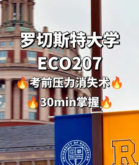 罗切斯特大学 eco207 线下final压力消失！ · 内容配图 1
