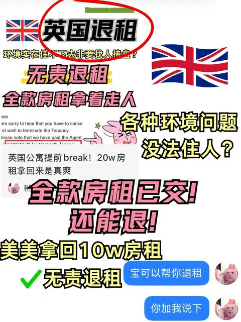 🇬🇧全款房租已交但想退租？真住不下去 · 封面