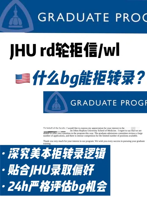 JHU脆拒/wl？怎么5天用匹配度argue回offer · 封面