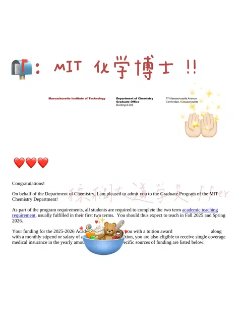 第20枚MIT offer：Chemistry PhD✌️ · 内容配图 1