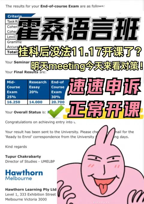 霍桑语言班前10周fail怎么办？17号还能开课 · 封面