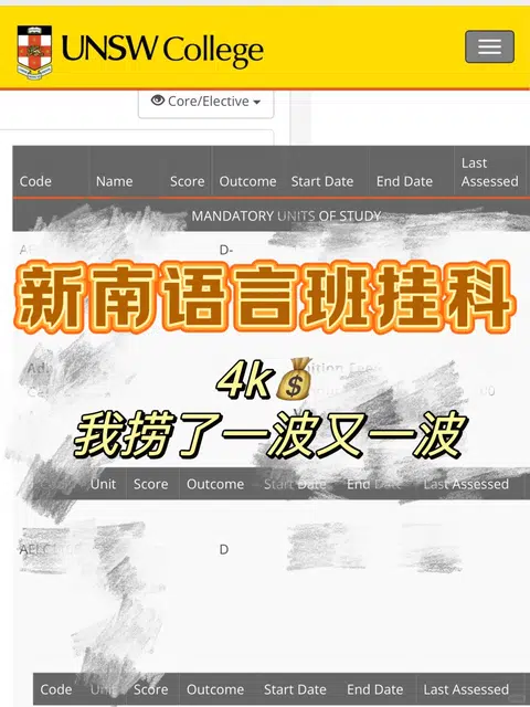 新南语言班挂科，4k💰就搞定靠谱么？！ · 封面