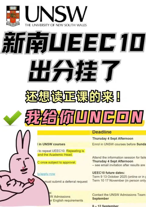 新南UEEC10出分！！！没过的我送你进正课 · 封面