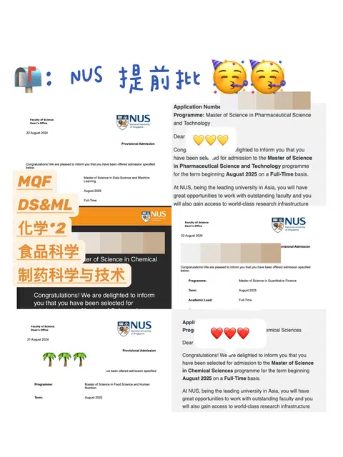 NUS提前批不信玄学，只看准备度 · 内容配图 1
