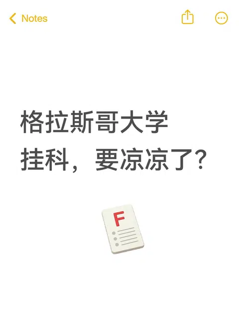 格拉斯哥大学挂科，有苦说不出！ · 内容配图 1