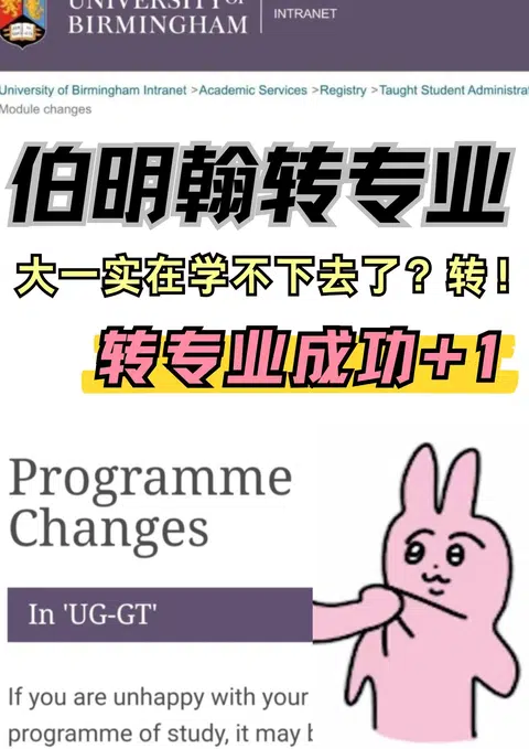 伯明翰大一学不下去了来转专业成功咯！ · 封面